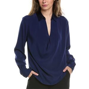 Rag&Bone Phillipa Point Collar In Deep Blue S